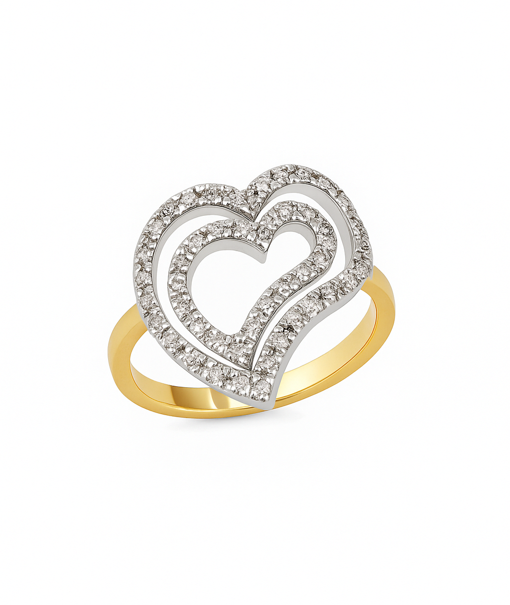 Beautiful 18 Kt Gold  Natural Diamond Ring
